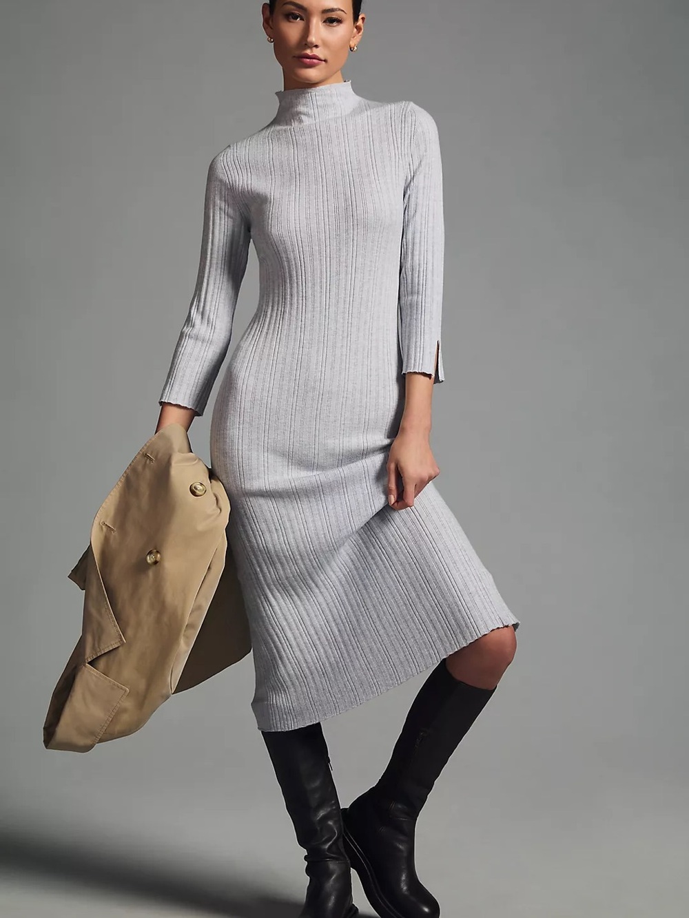 NWT Daily Practice by Anthropologie Textured Column Sweater Dress small